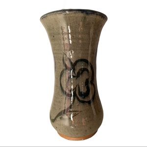 African Rwanda Hand Crafted & Painted Artist Pottery Vase